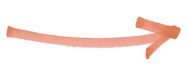 Beyaz arkaplanda turuncu oklar izole edildi