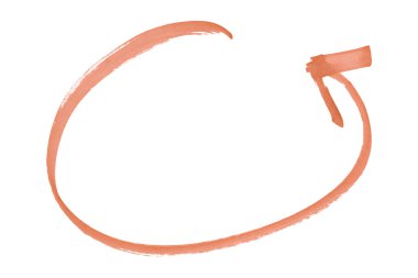 Beyaz arkaplanda turuncu oklar izole edildi