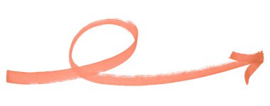 Beyaz arkaplanda turuncu oklar izole edildi