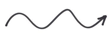 Beyaz arkaplanda siyah oklar izole edildi