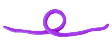 Mor plastikin beyaz arkaplanda izole edildi