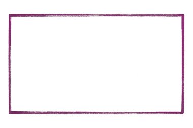 Beyaz arkaplanda koyu mor çerçeve izole.