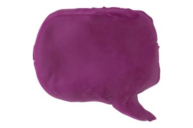 Beyaz arkaplanda izole edilmiş koyu mor baloncuk plastiksi.