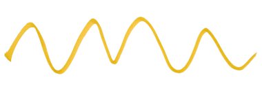 Sarı fırça beyaz arkaplanda izole edildi.