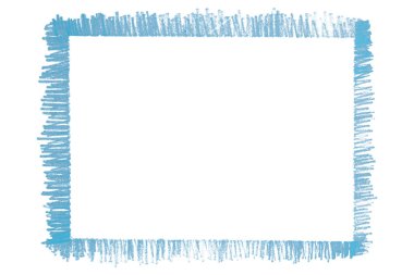 Açık mavi çerçeve beyaz arkaplanda izole edildi.