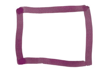 Beyaz arkaplanda koyu mor çerçeve izole.