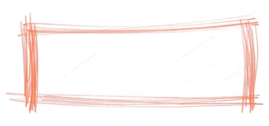 Orange frame isolated on white background