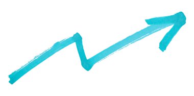 Açık mavi oklar beyaz arkaplanda izole edildi.