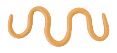 Turuncu plasticine beyaz arka plan üzerinde izole