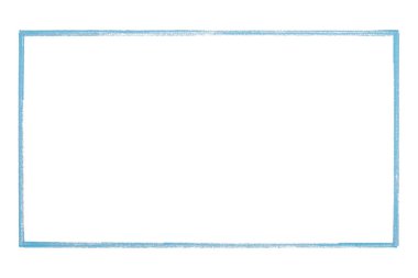 Açık mavi çerçeve beyaz arkaplanda izole edildi.