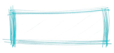 Açık mavi çerçeve beyaz arkaplanda izole edildi.