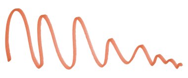 Turuncu fırça beyaz arkaplanda izole edildi.