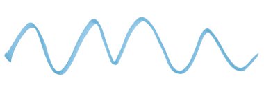 Açık mavi fırça darbeleri beyaz arkaplanda izole.