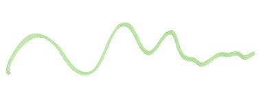 Beyaz arkaplanda yeşil fırça izole edildi.