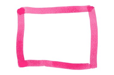 Beyaz arka plan üzerinde izole pink çerçeve