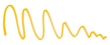 Sarı fırça beyaz arkaplanda izole edildi.