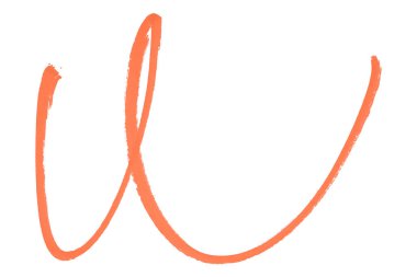 Turuncu fırça beyaz arkaplanda izole edildi.