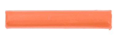 Turuncu plasticine beyaz arka plan üzerinde izole