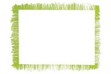 Beyaz arkaplanda yeşil çerçeve izole edildi