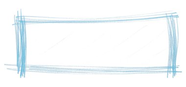 Açık mavi çerçeve beyaz arkaplanda izole edildi.