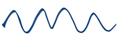 Mavi fırça beyaz arkaplanda izole edildi.