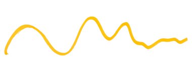 Sarı fırça beyaz arkaplanda izole edildi.