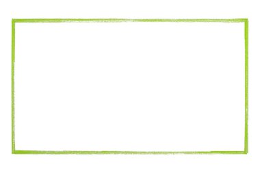 Beyaz arkaplanda yeşil çerçeve izole edildi