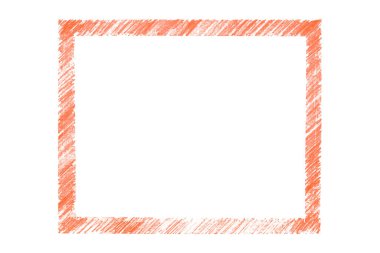 Orange frame isolated on white background