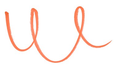 Turuncu fırça beyaz arkaplanda izole edildi.