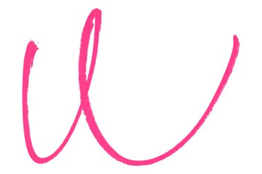 Pembe fırça beyaz arkaplanda izole edildi.