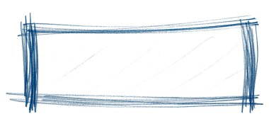 Mavi çerçeve beyaz arkaplanda izole edildi