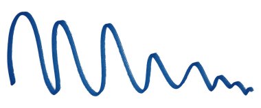 Mavi fırça beyaz arkaplanda izole edildi.