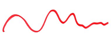 Kırmızı fırça beyaz arkaplanda izole edildi.