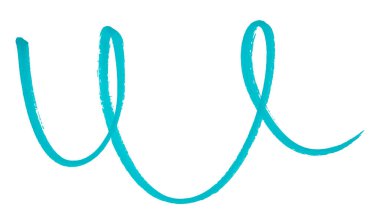 Açık mavi fırça darbeleri beyaz arkaplanda izole.