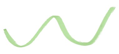 Beyaz arkaplanda yeşil fırça izole edildi.