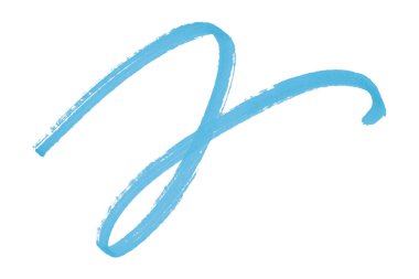 Açık mavi fırça darbeleri beyaz arkaplanda izole.