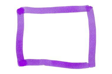 Beyaz arka plan üzerinde izole mor çerçeve