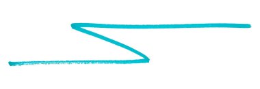 Açık mavi fırça darbeleri beyaz arkaplanda izole.