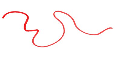 Kırmızı fırça beyaz arkaplanda izole edildi.