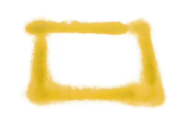 Gelber Rahmen Isoliert Auf Weißem Hintergrund Stockbild