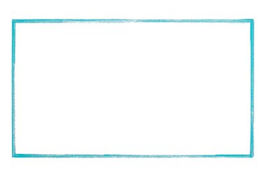 Açık mavi çerçeve beyaz arkaplanda izole edildi.