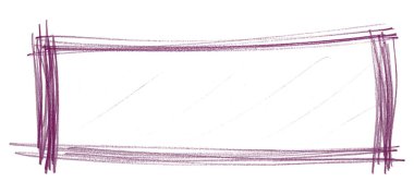 Beyaz arkaplanda koyu mor çerçeve izole.