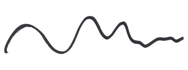 Siyah fırça beyaz arkaplanda izole edildi.