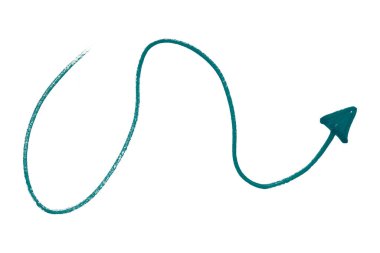 Yeşil ok beyaz zemin üzerine izole