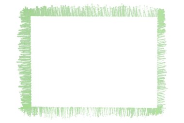 Beyaz arkaplanda yeşil çerçeve izole edildi