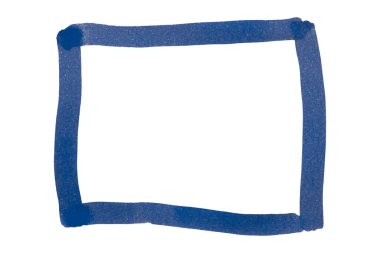 Mavi çerçeve beyaz arkaplanda izole edildi