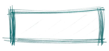 Beyaz arkaplanda yeşil çerçeve izole edildi