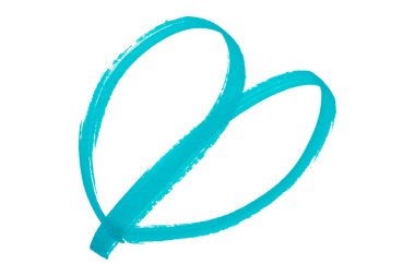 Açık mavi kalpler beyaz arkaplanda izole.