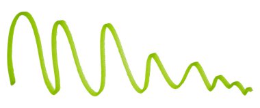 Beyaz arkaplanda yeşil fırça izole edildi.