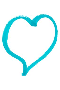 Açık mavi kalpler beyaz arkaplanda izole.